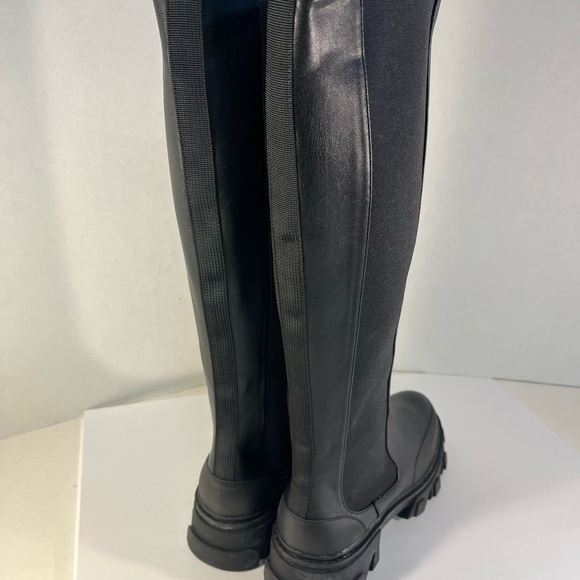 Public Desire Monique Black Chunky Knee High Boots Size 10 Women’s. - Picture 4 of 8